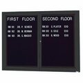 Aarco Black Framed Enclosed Letterboard Cabinet 36"x48" ADC3648BK